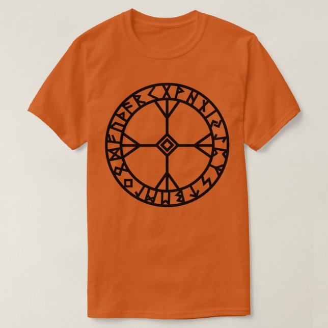 Algiz rune Wisdom and courage amulet T-Shirt (Design Front)