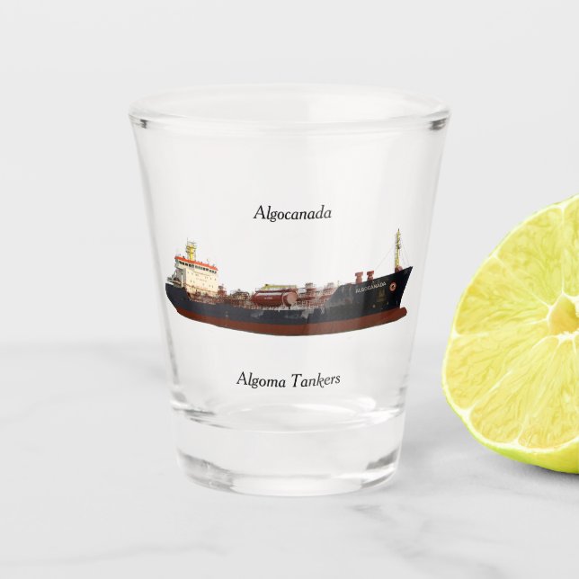 Algocanada shot glass (Front)