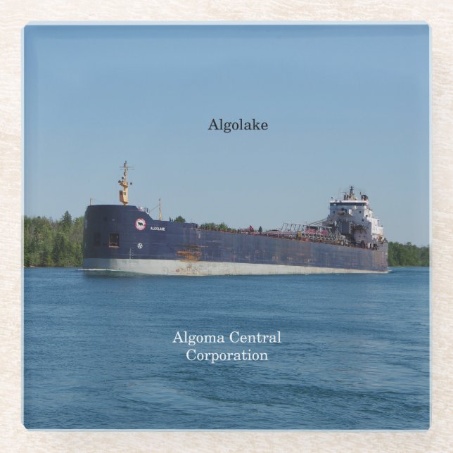 Algolake glass coaster (Front)