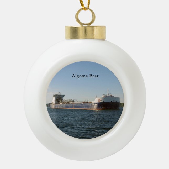 Algoma Bear ball or snowflake ornament (Front)