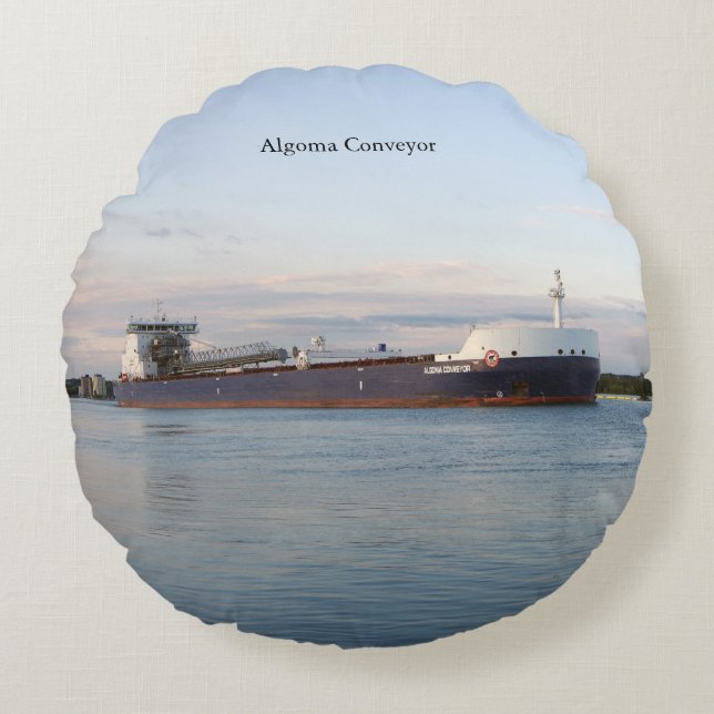 Algoma Conveyor round pillow (Front)