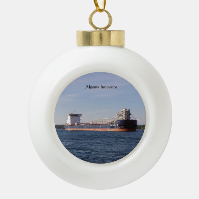 Algoma Innovator ball or snowflake ornament (Front)