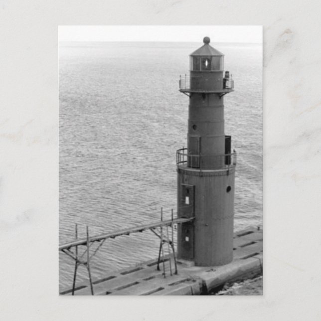 Algoma Pierhead Lighthouse Postcard (Front)