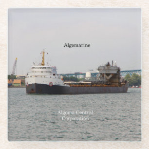 Algomarine glass coaster