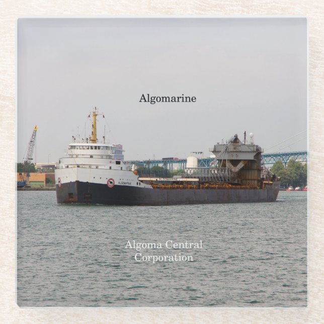 Algomarine glass coaster (Front)