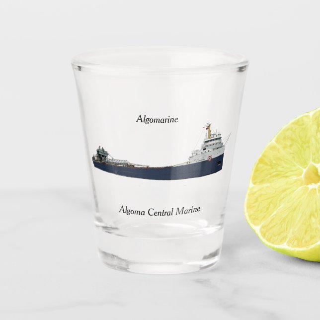 Algomarine shot glass (Front)