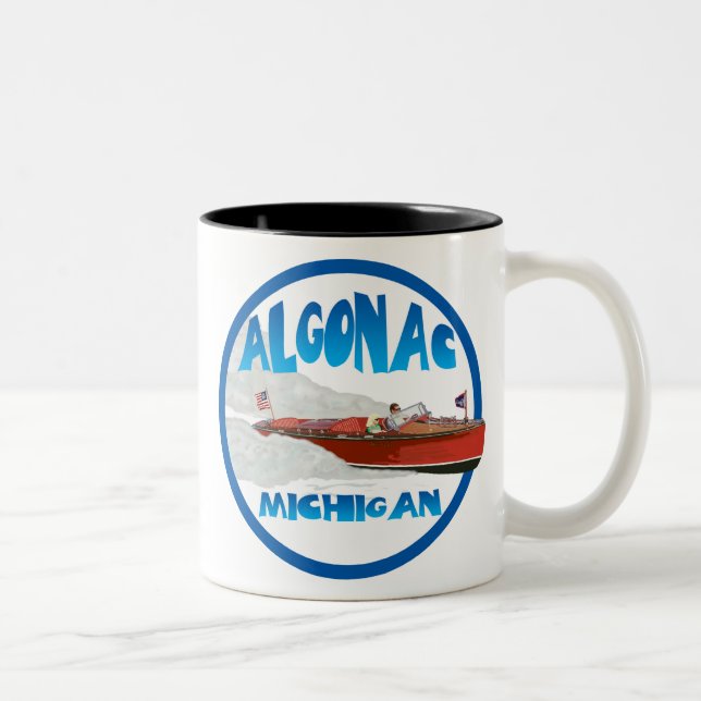 Algonac Michigan Two-Tone Coffee Mug (Right)