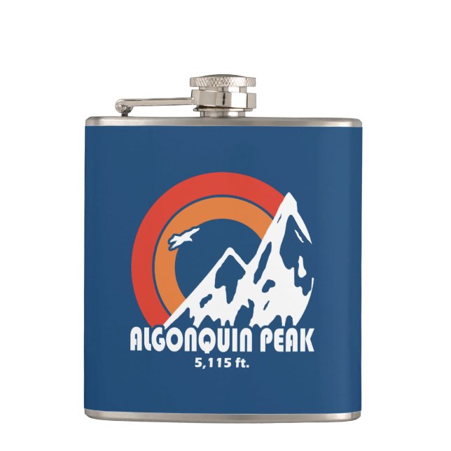Algonquin Peak Sun Eagle Hip Flask (Front)