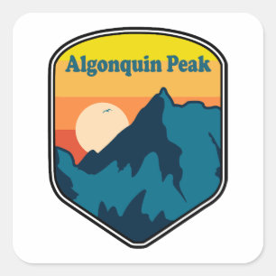 Algonquin Peak Sunrise Square Sticker