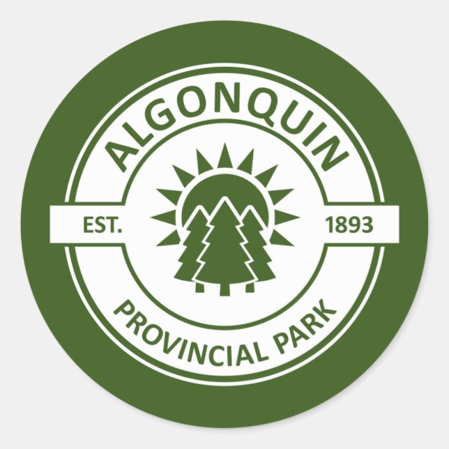 Algonquin Provincial Park Classic Round Sticker (Front)