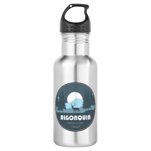 Algonquin Provincial Park Deer 532 Ml Water Bottle (Front)