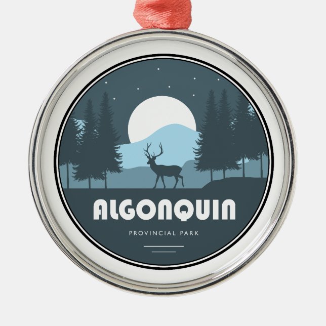 Algonquin Provincial Park Deer Metal Tree Decoration (Front)