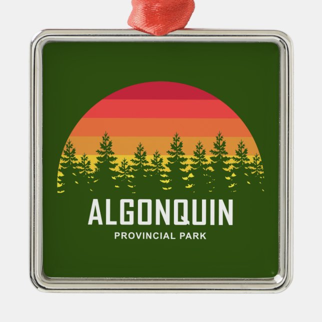 Algonquin Provincial Park Metal Tree Decoration (Front)
