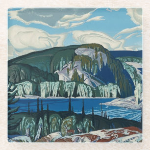 Algonquin Provincial Park Painting by AJ Casson Glass Coaster