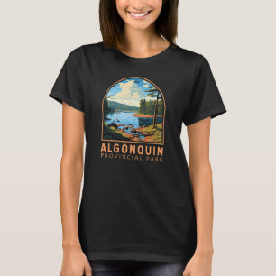 Algonquin Provincial Park Travel Art Badge T-Shirt