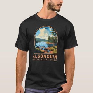 Algonquin Provincial Park Travel Art Badge T-Shirt