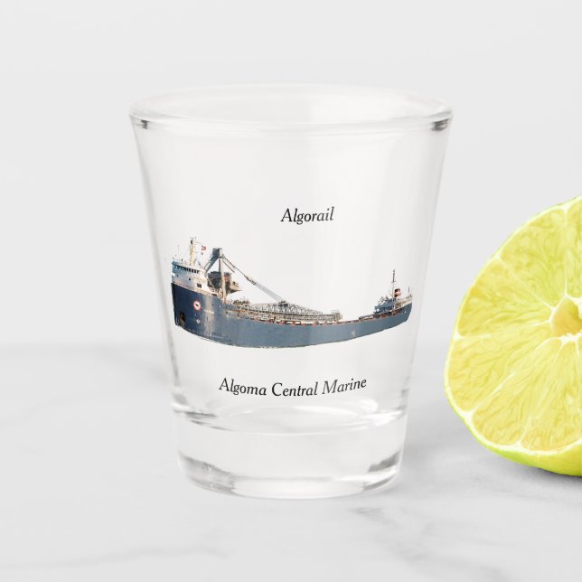 Algorail shot glass (Front)