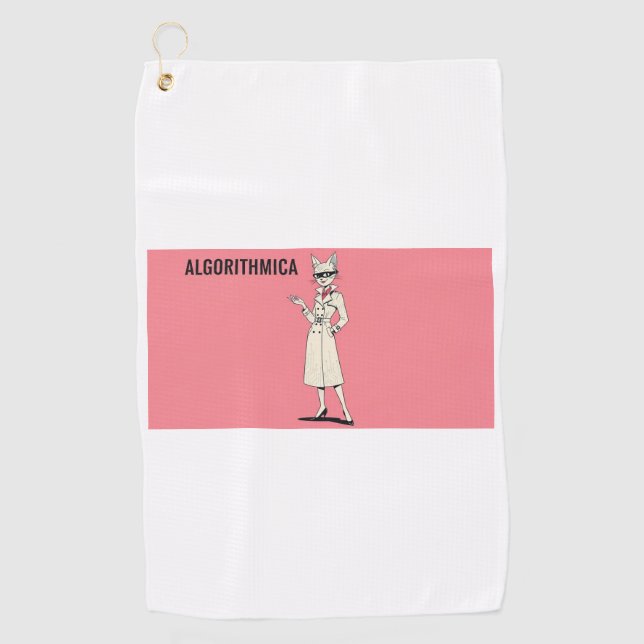 Algorithm Cat Spirit Girl – Golf Accessories Colle Golf Towel (Front)