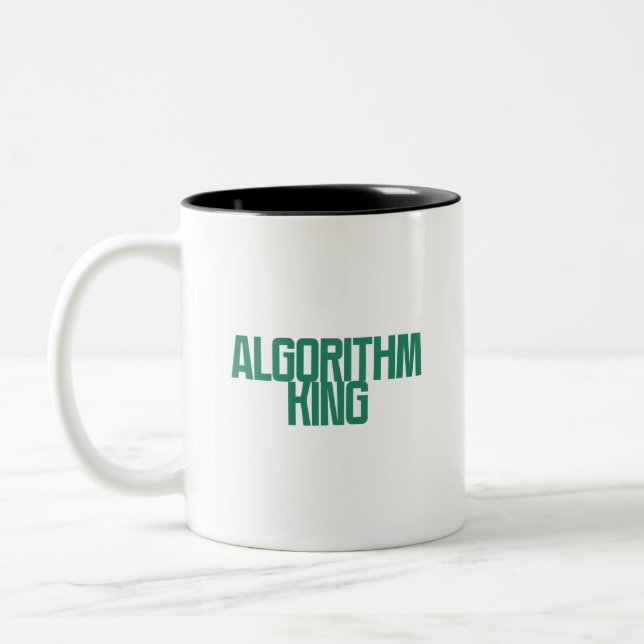 Algorithm King | Data Science Machine Learning  Two-Tone Coffee Mug (Left)