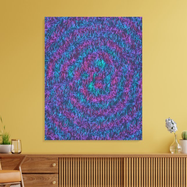 Algorithmic Mathematical Art Pattern  Canvas Print (Insitu(LivingRoom))