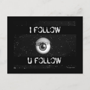 Algorithum as Peeping Tom Cartoon Poster Postcard