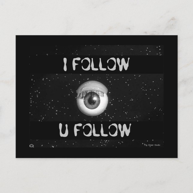 Algorithum as Peeping Tom Cartoon Poster Postcard (Front)