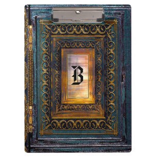 Algortex Elkin Old Book Style Cool Monogram Clipboard