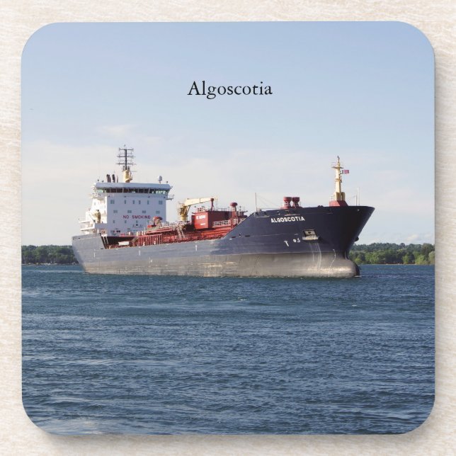 Algoscotia set of 6 plastic coasters (Front)