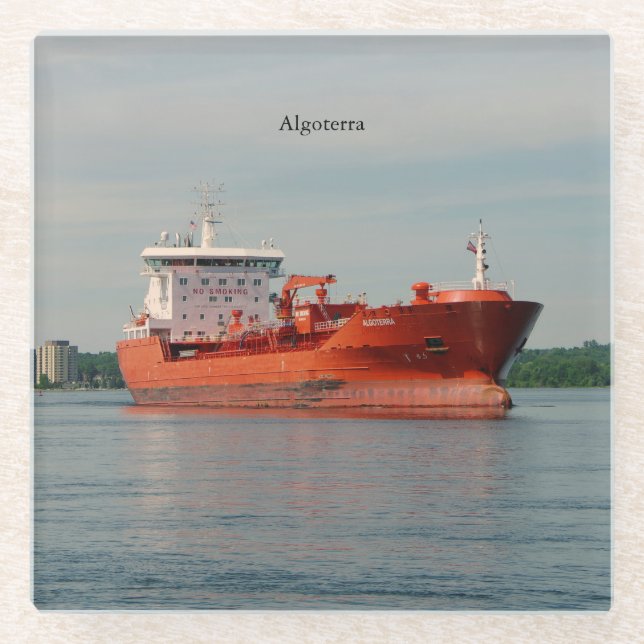 Algoterra glass coaster (Front)