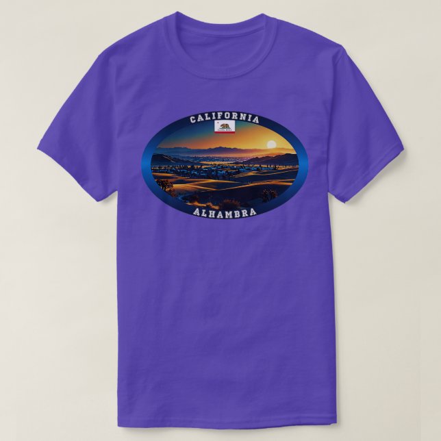 Alhambra California Travel TShirt (Design Front)