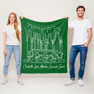 Alhambra Court of the Lions 1 Fleece Blanket