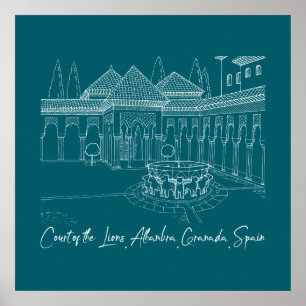 Alhambra Court of the Lions 2 Poster