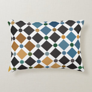Alhambra Geometric Pillow – Brushed Polyester Tile