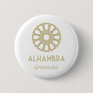Alhambra Granada 1 6 Cm Round Badge