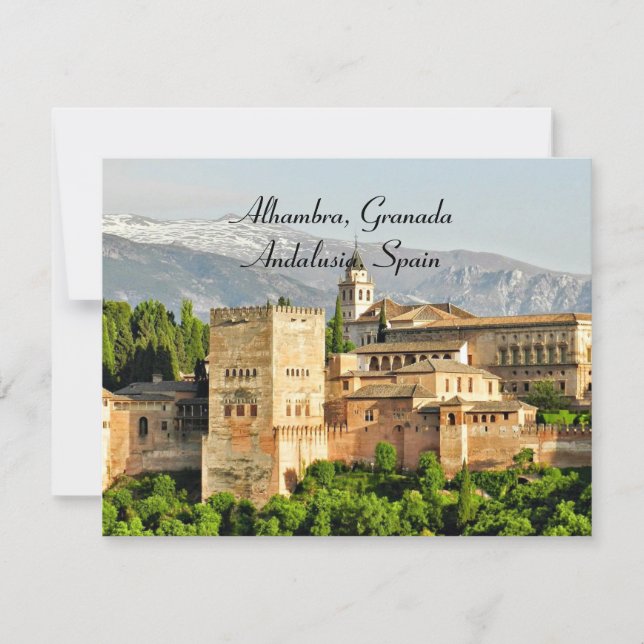 Alhambra, Granada, Andalusia, Spain Holiday Card (Front)