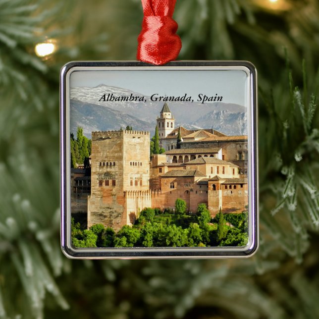 Alhambra, Granada, Andalusia, Spain Metal Tree Decoration (Tree)