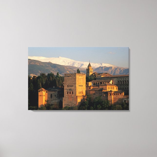 Alhambra; Granada; Andaslusia, Spain, Sierra Canvas Print (Front)