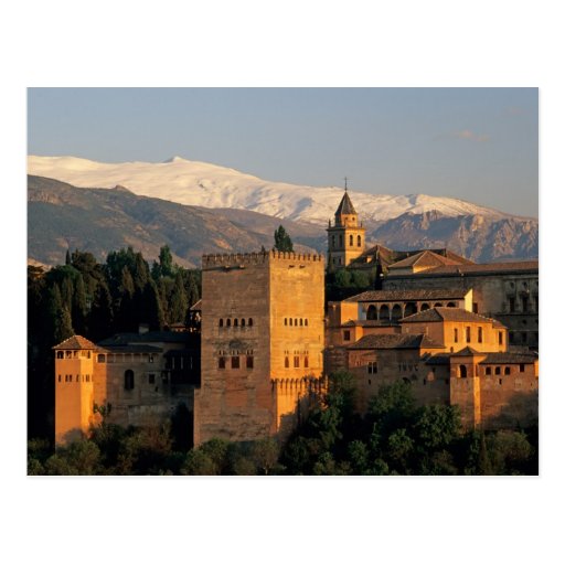 Image of Alhambra; Granada; Andaslusia, Spain, Sierra Postcard