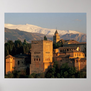Alhambra; Granada; Andaslusia, Spain, Sierra Poster