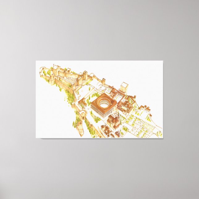 Alhambra Granada Spain. Castle and palaces Canvas Print (Front)