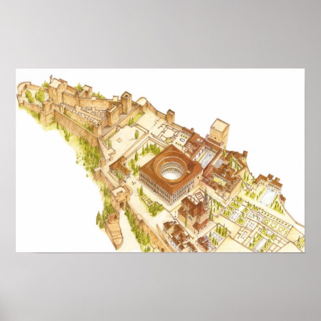 Alhambra Granada Spain. Castle and palaces Poster (Front)