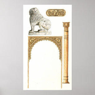 Alhambra Granada Spain. Details Poster