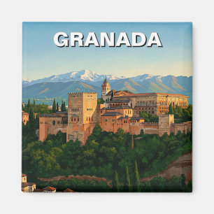 Alhambra Granada Spain Travel Magnet
