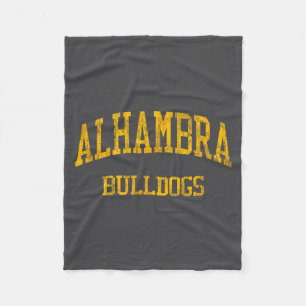 Alhambra High School Hs Martinez Ca Vintage Srts  Fleece Blanket