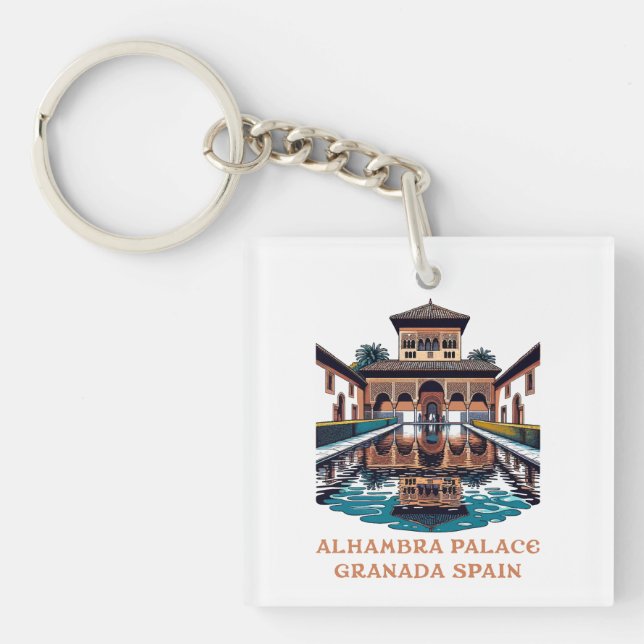 Alhambra Palace Granada Spain Key Ring (Front)