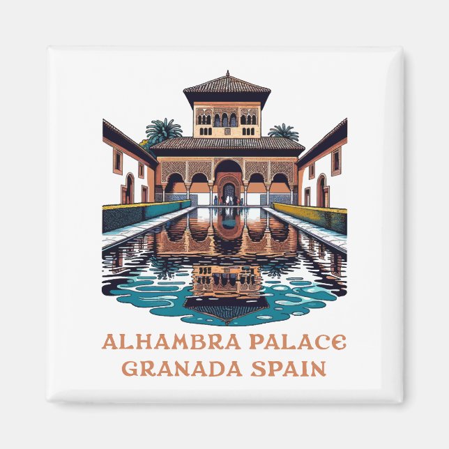 Alhambra Palace Granada Spain Magnet (Front)