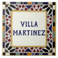 Alhambra Personal Family Custom House Name Sign