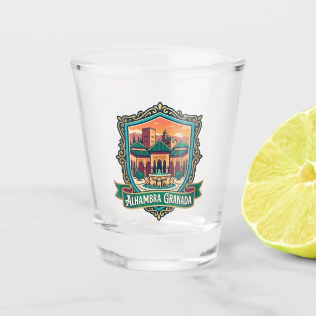 Alhambra Spain Shot Glass (Front)
