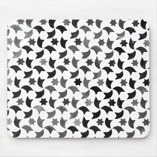 Alhambra Star Mosaic Transparent Background Mouse Mat (Front)