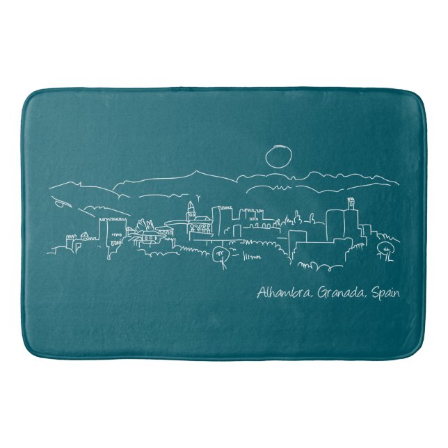 Alhambra Sunset Bath Mat (Front)